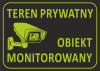 Tabica teren prywatny obiekt monitorowany 21/14,8cm